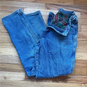VTG Flannel Lined Lands End Jeans Womens Size 12(Waist 30)